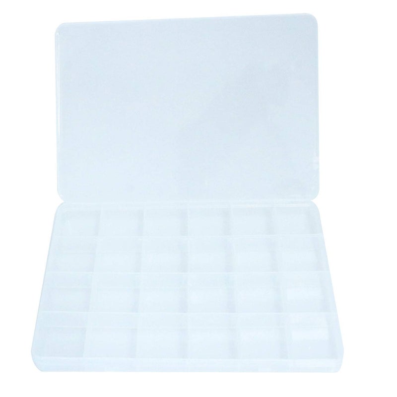RLECS 2PCS 24 Slots Transparent Plastic Jewelry Organizer Box Compartment Storage Container for Bead Rings Jewelry Display Organizer - Image 4